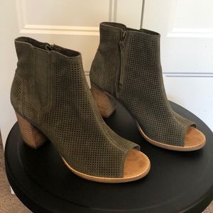 Open toe booties
